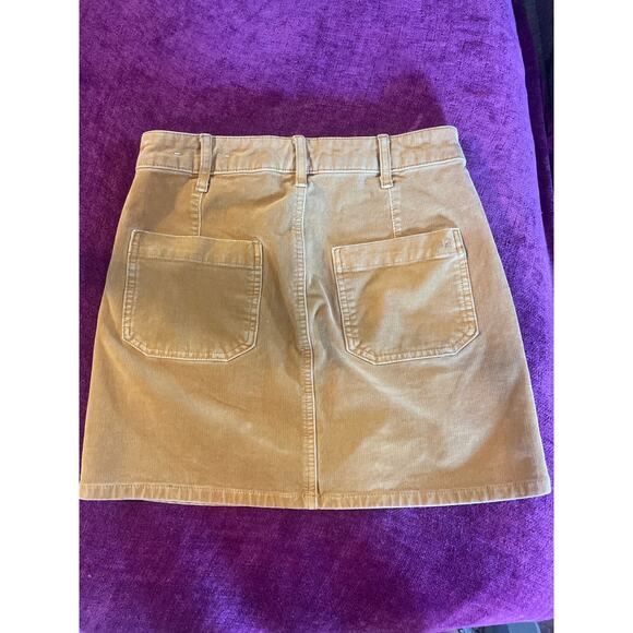 AMERICAN EAGLE Super Stretch Corduroy Mini Skirt High Rise Size 00 XXS ACADEMIA - Picture 3 of 5